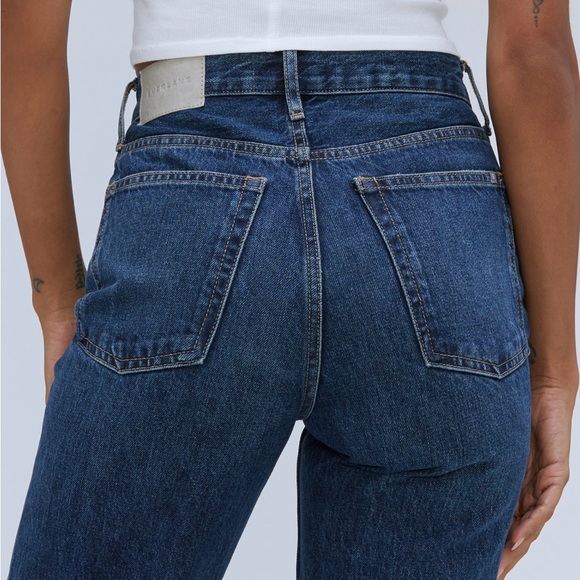 Everlane Blue Straight Leg Jeans High-Waisted Relaxed Fit - Picture 4 of 4
